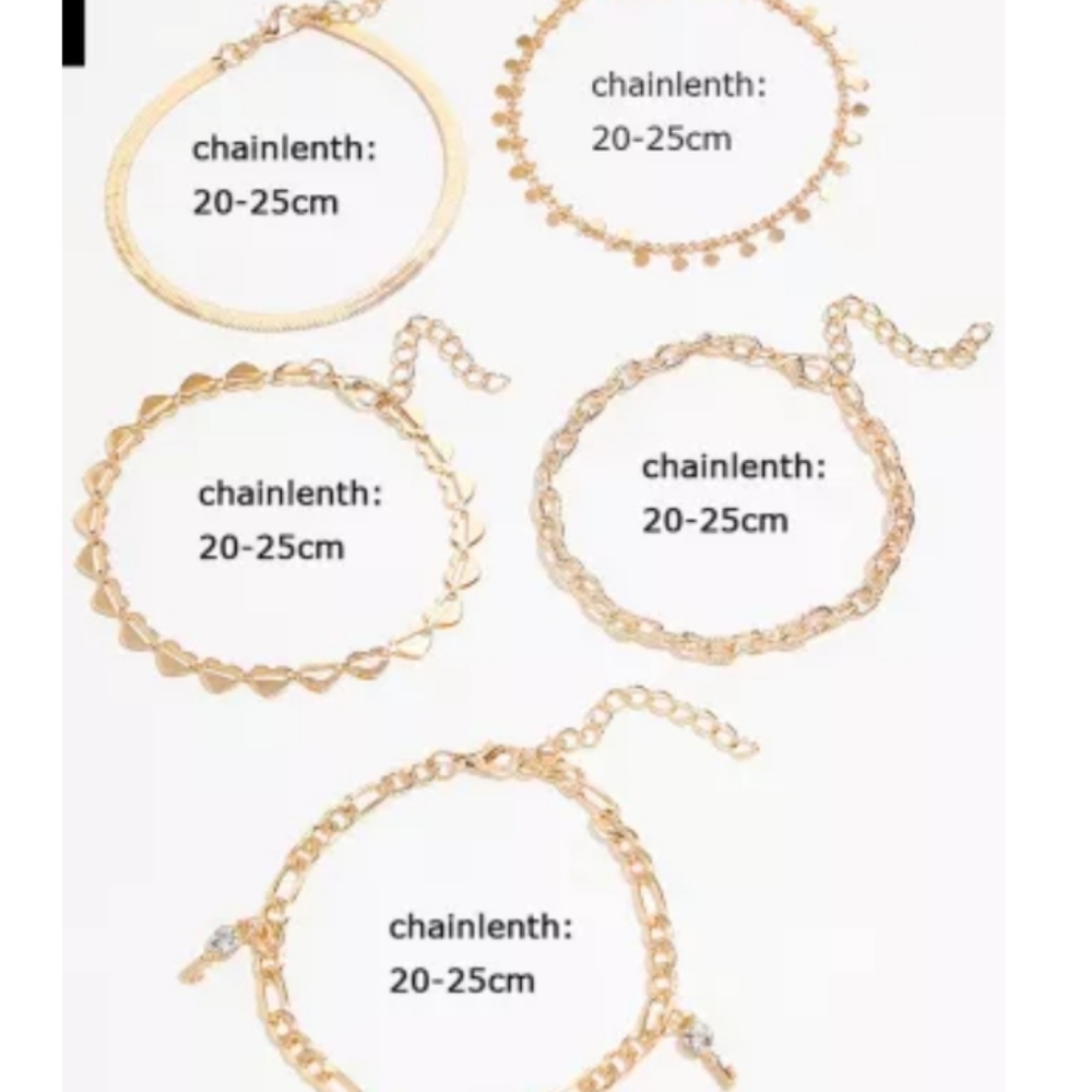🌼🎉HP🎉New boutique 5 piece anklet set - Picture 3 of 10